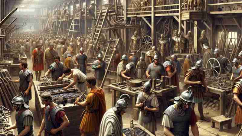 Romans in Britain Developed Industrial Sector to Meet Army's Needs, Concept art for illustrative purpose, tags: die - Monok