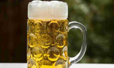 A refreshing glass of golden lager beer with frothy head, served outdoors in Munich, Germany., tags: berliner - pexel